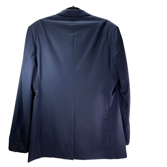 Bagozza Men's Size 44L US / 54 European 100% Wool Navy Lined Sports Jacket - Picture 2 of 9